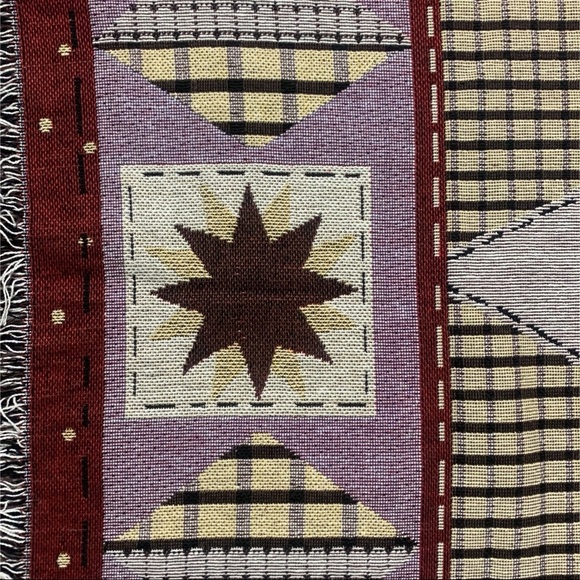 Primative Large Tapestry Rustic Sampler Cabincore Farmhouse Friend Angels - Picture 5 of 6